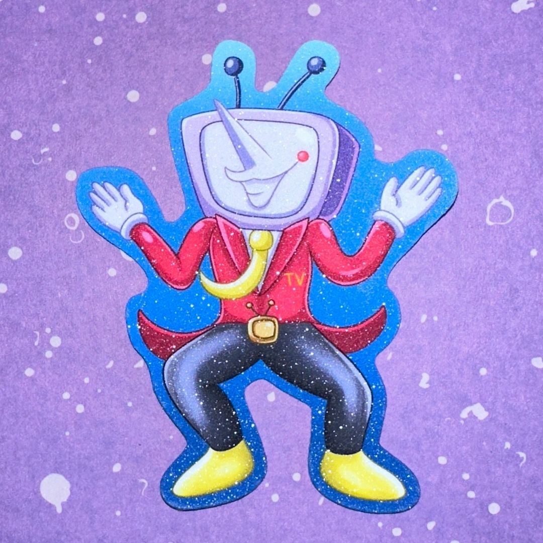 Mr. Tenna - Deltarune Inspired Sticker - Matt Vinyl or Glitter Laminate