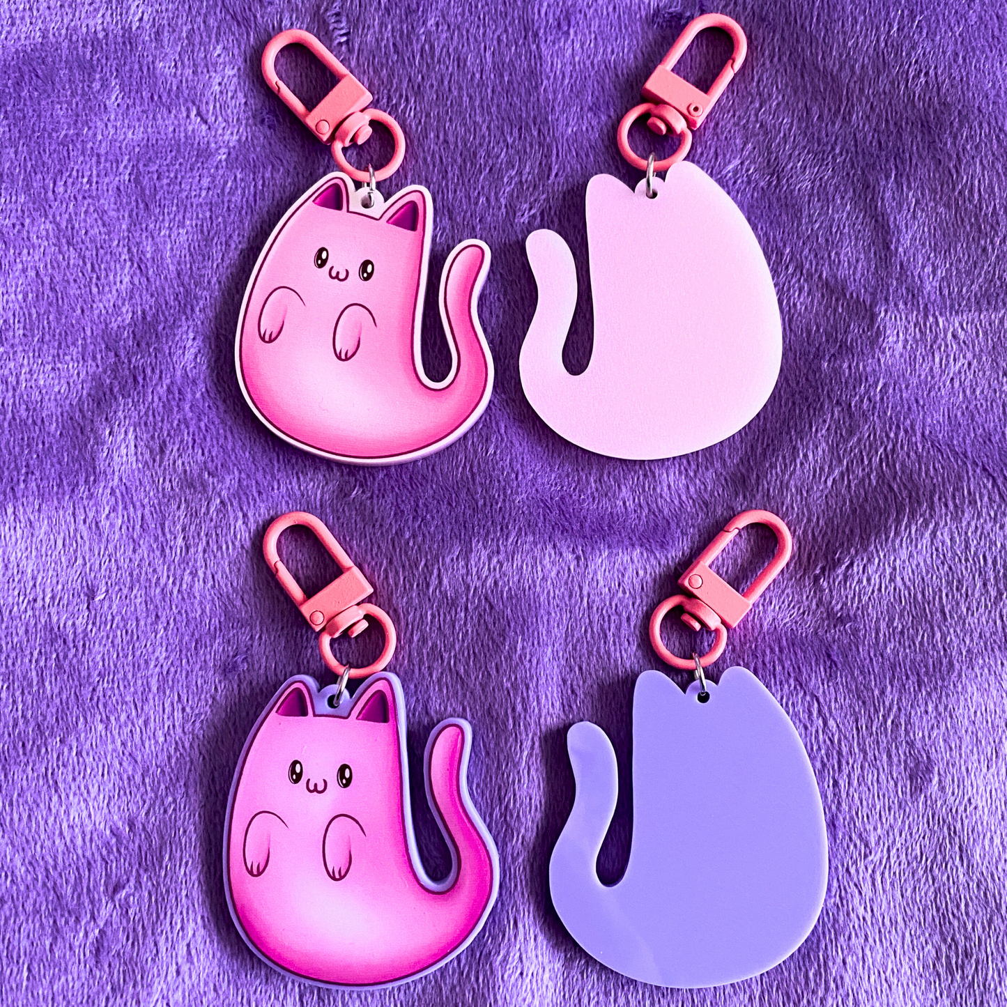 SURPRISE BAG - Ghost Kitty Keychain with Sticker