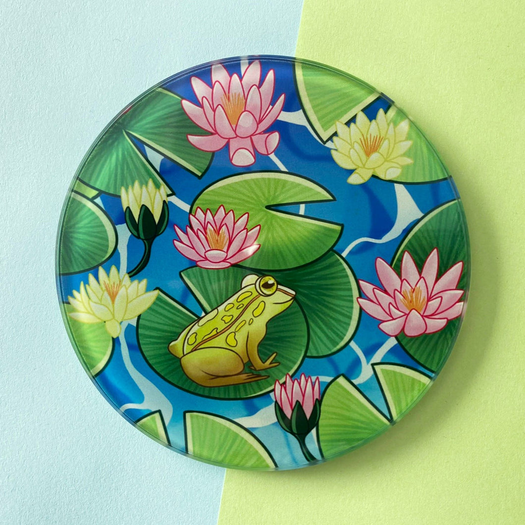 Frog Pond - Glass Coaster