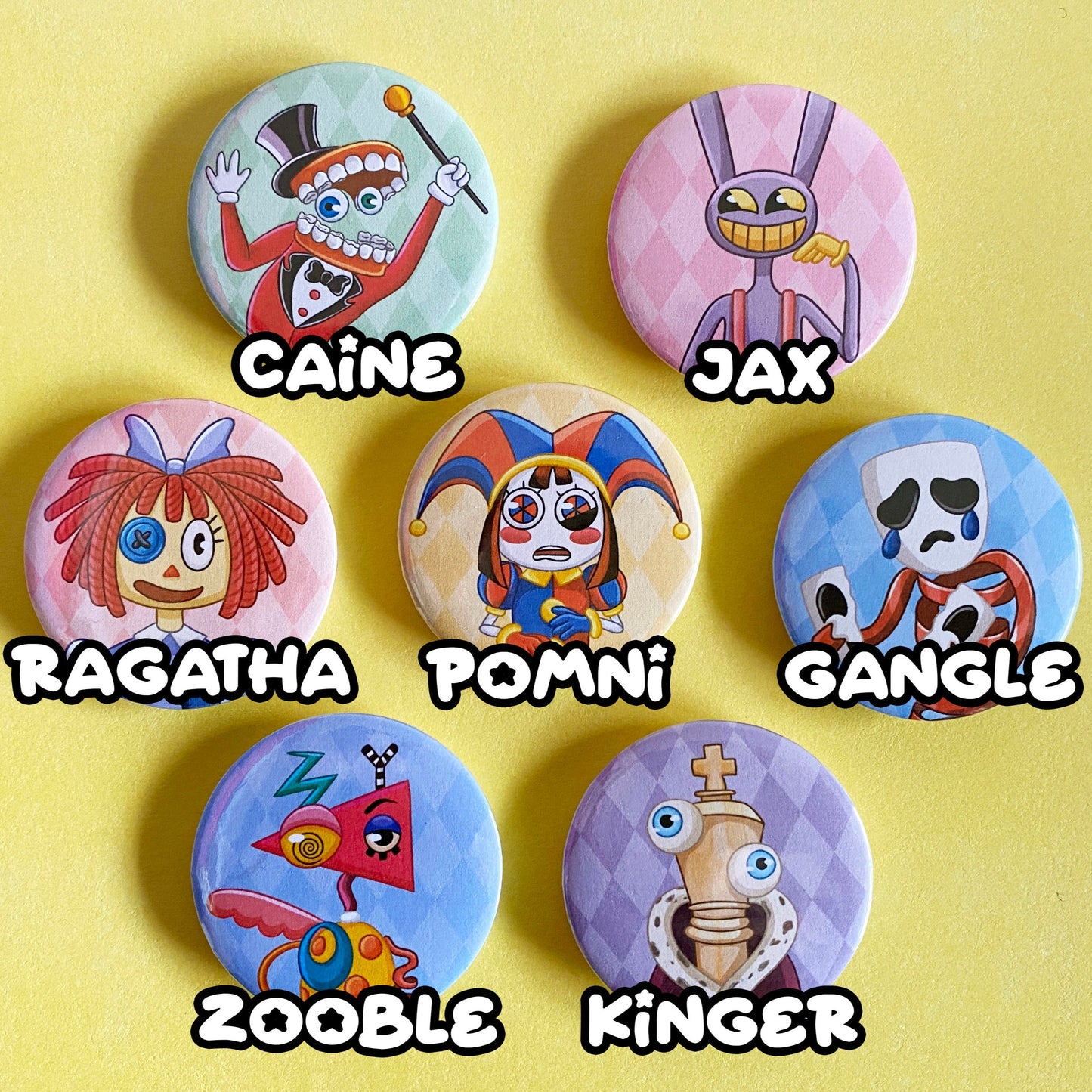 The Amazing Digital Circus - Pinback button set
