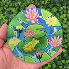 Load and play video in Gallery viewer, Frog Pond - Glass Coaster
