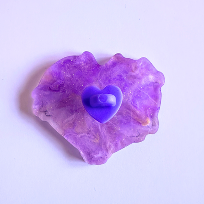 Cakejumper and Friends - Purple Pearl Acrylic Pin - Fanmade Merch