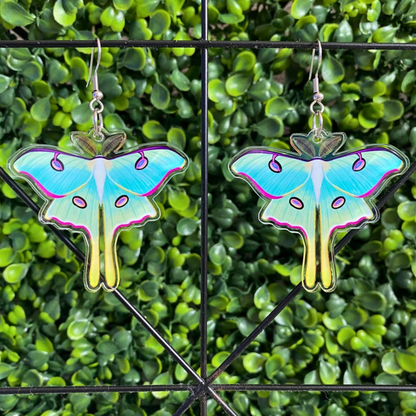 Luna Moth - Hook Earrings