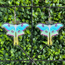 Load image into Gallery viewer, Luna Moth - Hook Earrings
