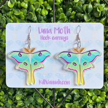 Load image into Gallery viewer, Luna Moth - Hook Earrings
