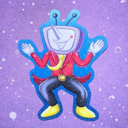 Mr. Tenna - Deltarune Inspired Sticker - Matt Vinyl or Glitter Laminate