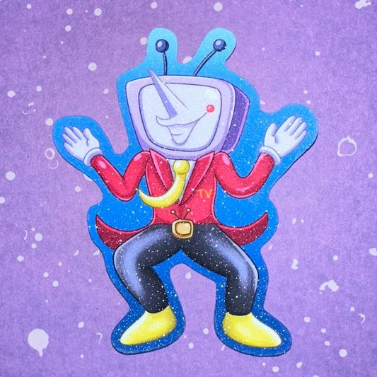 Mr. Tenna - Deltarune Inspired Sticker - Matt Vinyl or Glitter Laminate