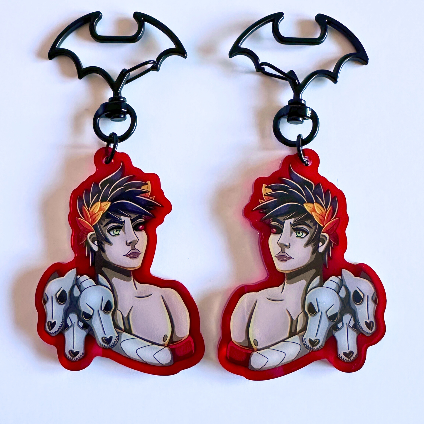 Underworld Prince - Red Double-Sided Acrylic Keychain - Hades 2 Inspired