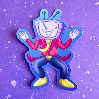 Mr. Tenna - Deltarune Inspired Sticker - Matt Vinyl or Glitter Laminate