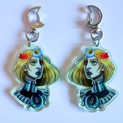 Underworld Princess - Light-Green Double-Sided Acrylic Keychain - Hades 2 Inspired