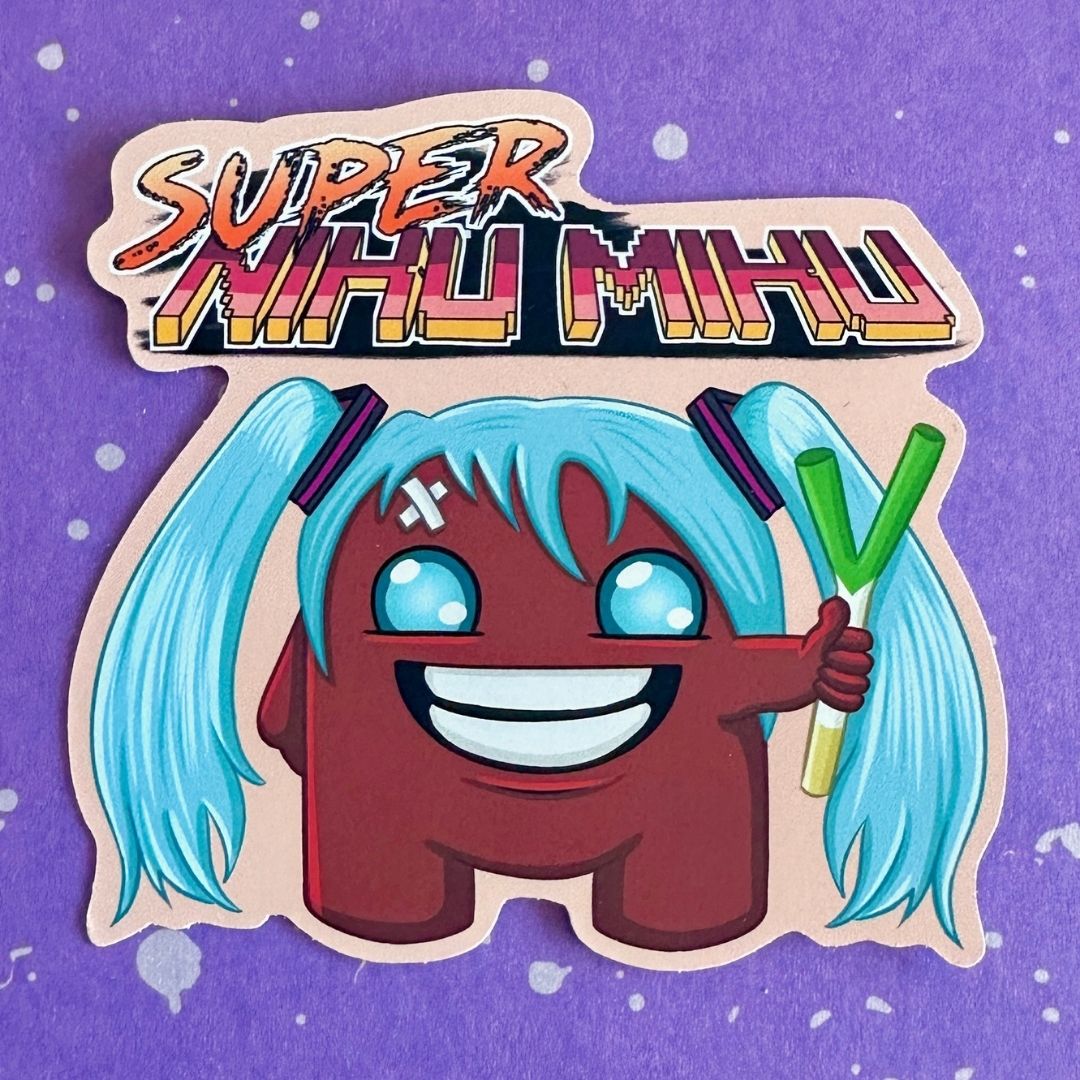 Super Niku Miku - Matt Vinyl Sticker