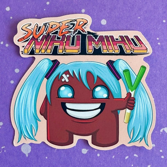 Super Niku Miku - Matt Vinyl Sticker