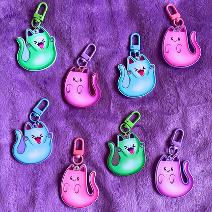 Ghost Kitty  - Acrylic Keychains