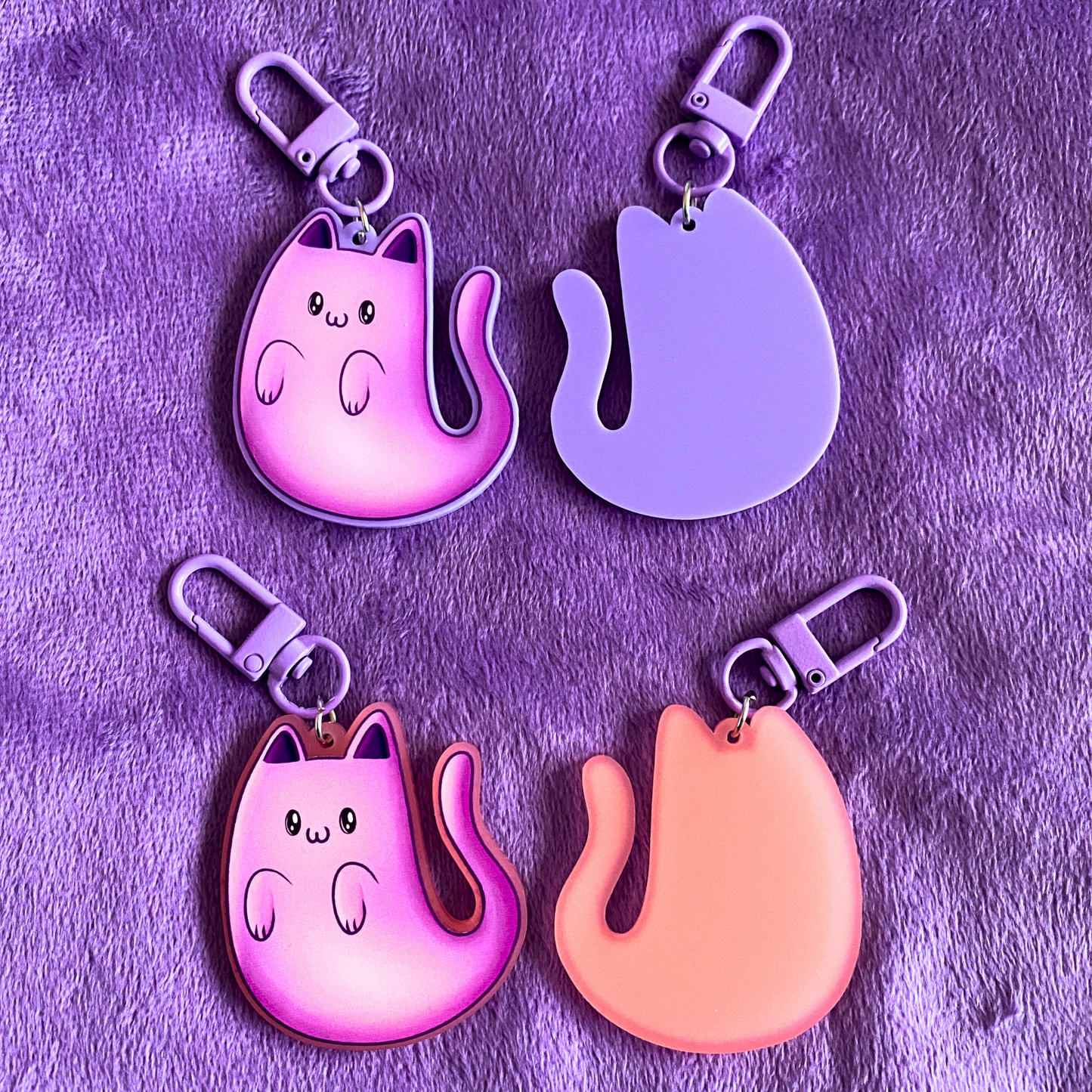 Ghost Kitty  - Acrylic Keychains