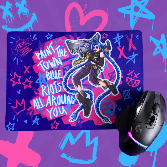 Paint The Town Blue - Arcane inspired Mousepad