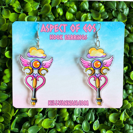 Aspect of Eos - Acrylic Hook Earrings Hades 2 inspired