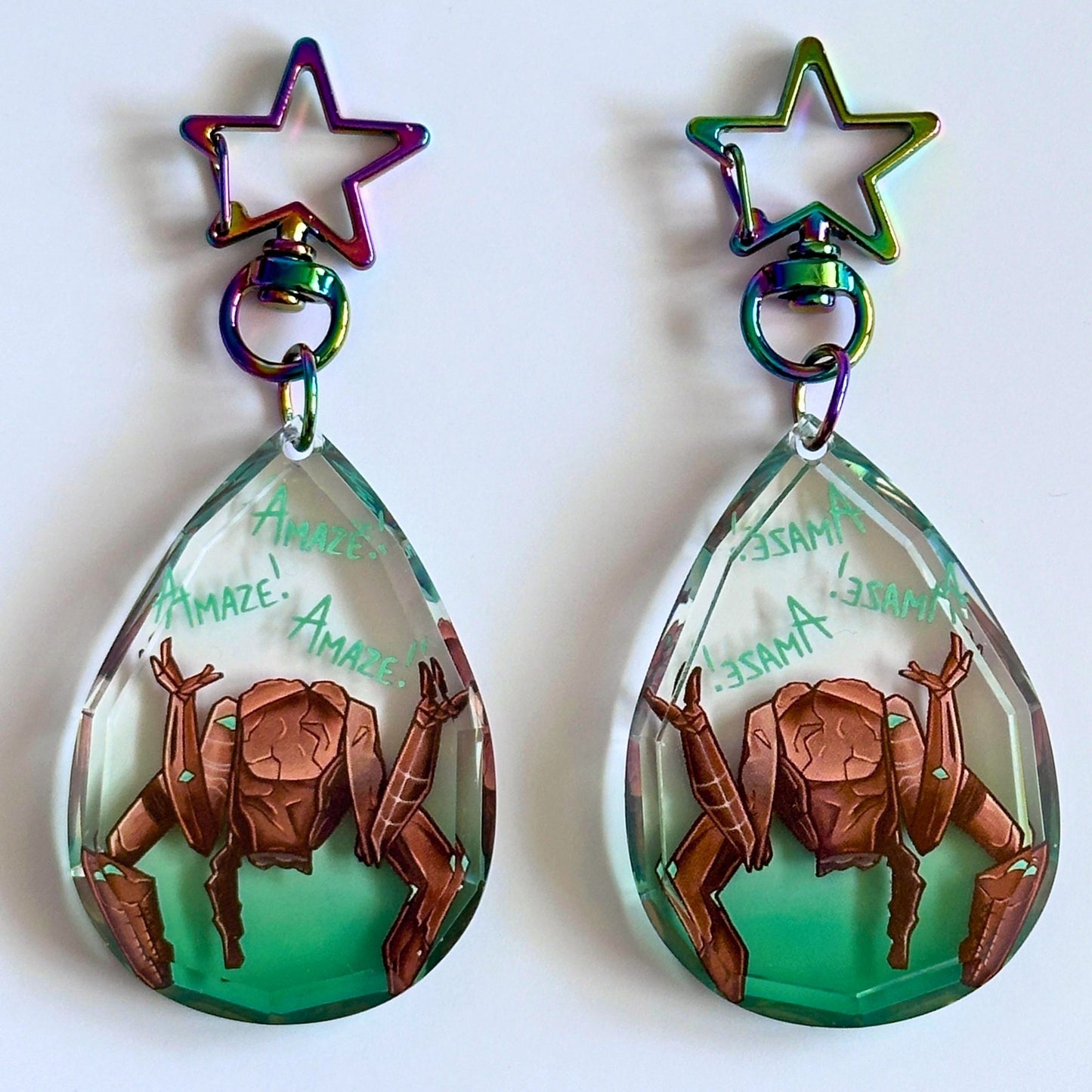Amaze - Diamond Cut Acrylic Keychain - Rocky Project Hail Mary inspired