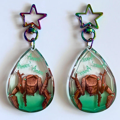 Amaze - Diamond Cut Acrylic Keychain - Rocky Project Hail Mary inspired