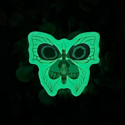 Firelight Butterfly  - Glow in the Dark Acrylic Pin - Arcane Jinx inspired