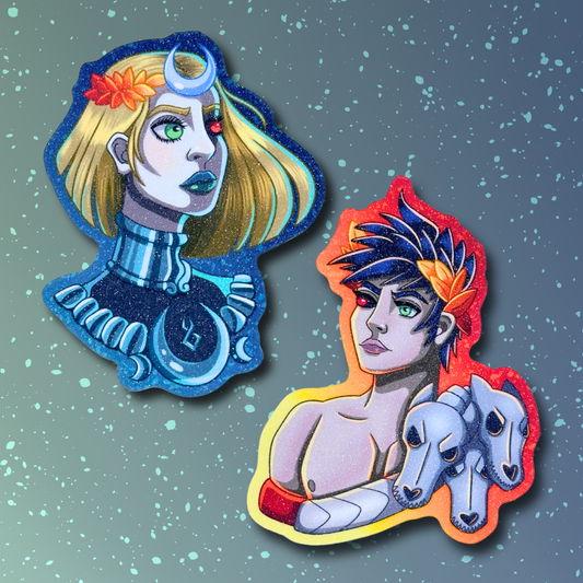 Underworld Royalty - Hades and Hades 2 inspired Glitter Sticker