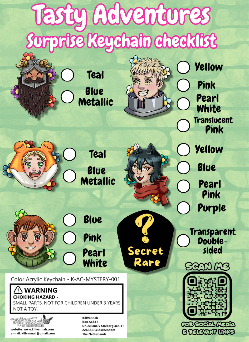 SURPRISE BAG - Tasty Adventures - Keychain with sticker included - Dungeon Meshi inspired