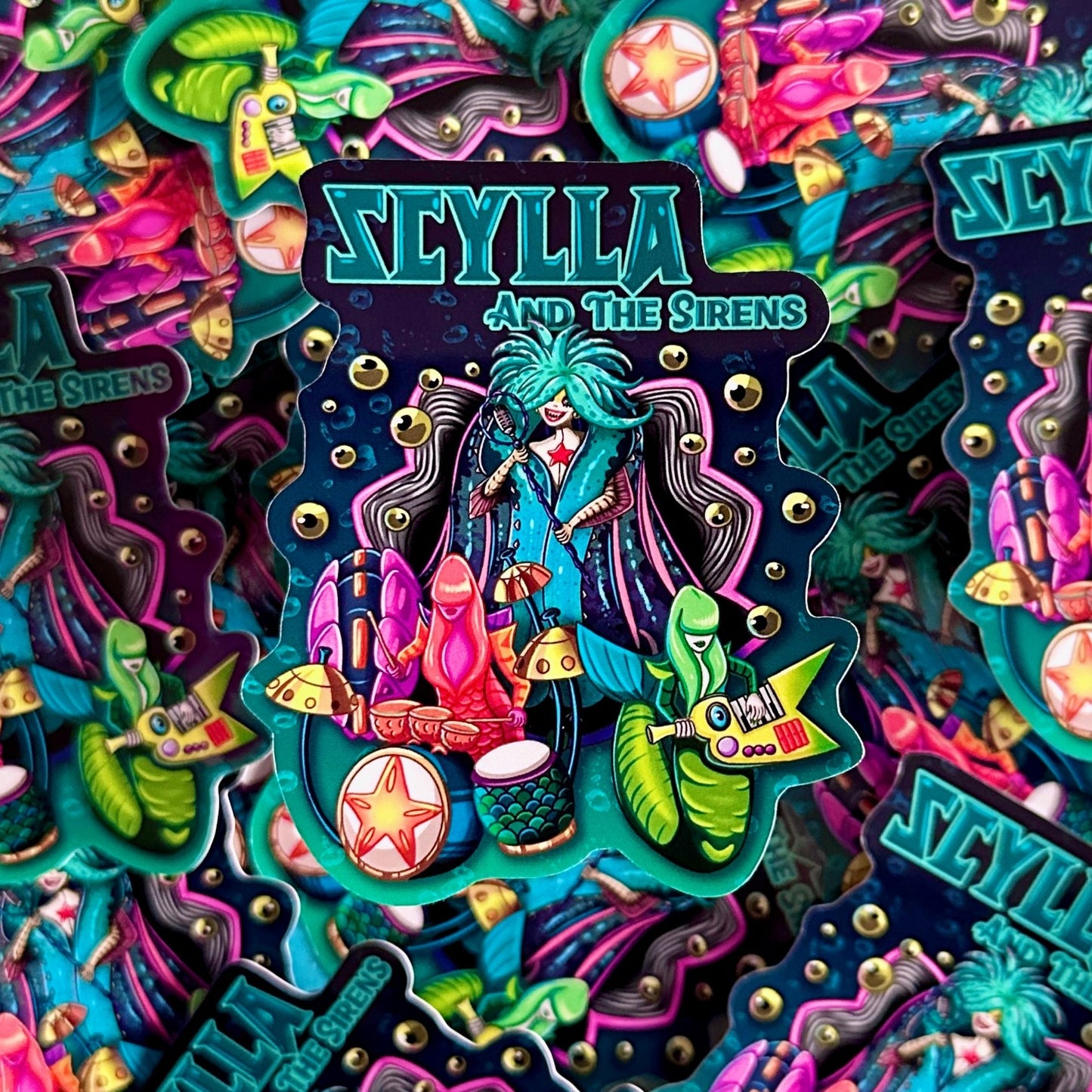 Scylla and the Sirens - Hades 2 Inspired Glossy Vinyl Sticker
