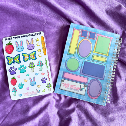My Sticker Gallery - Sticker Album with Sticker Sheet - DIY The Backside Gallery!