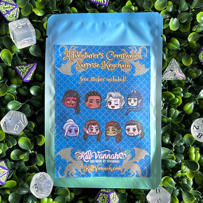 SURPRISE BAG - Adventurer's Companions Surprise Keychain With Sticker - Baldur's Gate 3 inspired