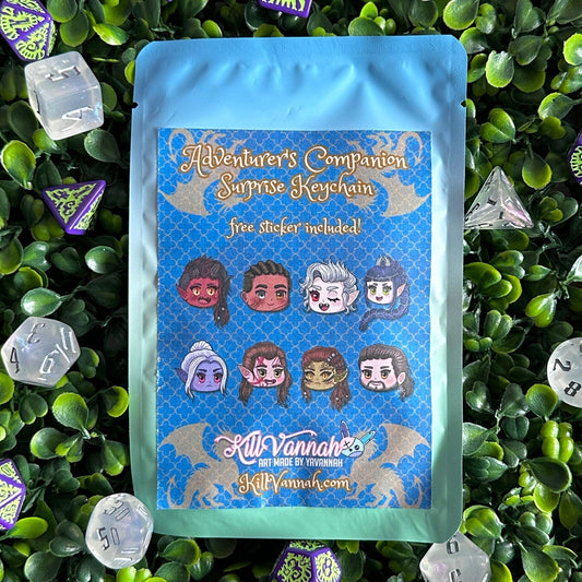 SURPRISE BAG - Adventurer's Companions Surprise Keychain With Sticker - Baldur's Gate 3 inspired