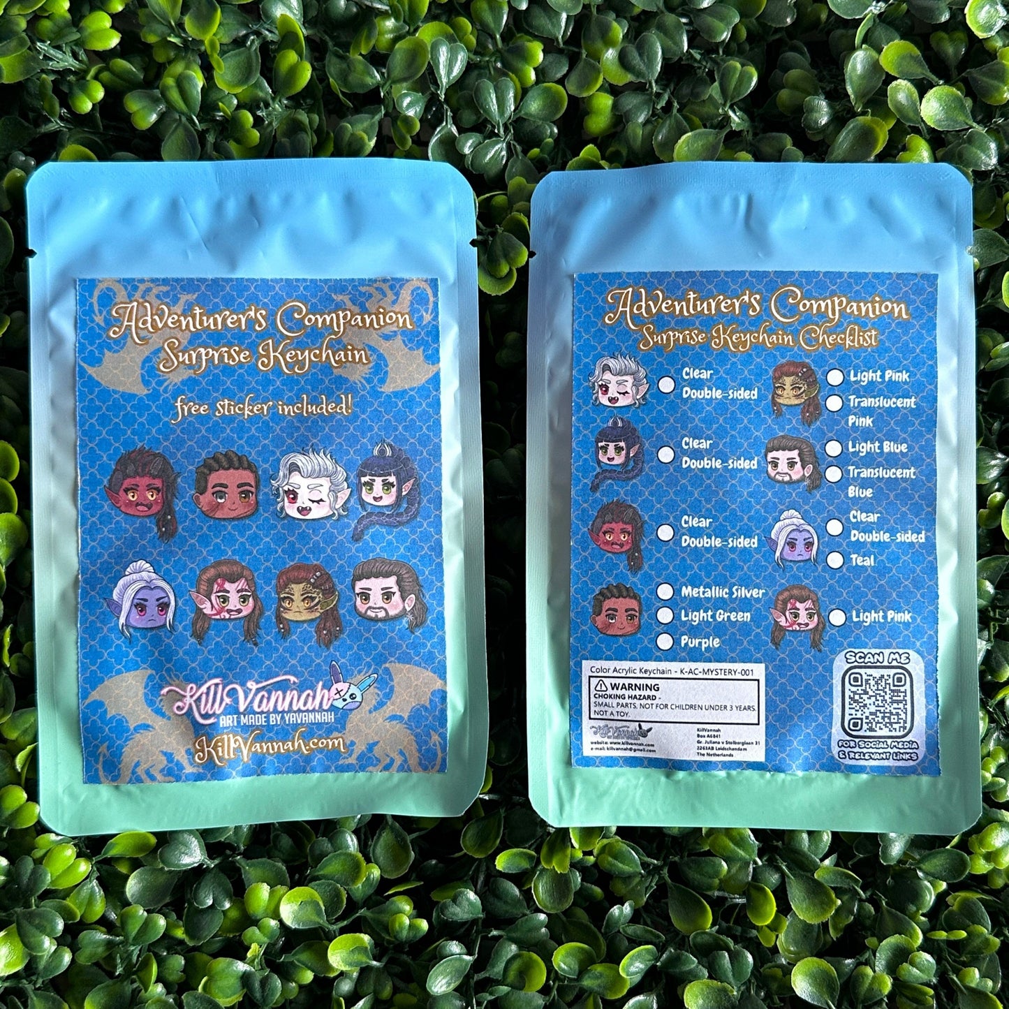 SURPRISE BAG - Adventurer's Companions Surprise Keychain With Sticker - Baldur's Gate 3 inspired