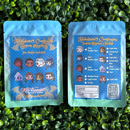 SURPRISE BAG - Adventurer's Companions Surprise Keychain With Sticker - Baldur's Gate 3 inspired
