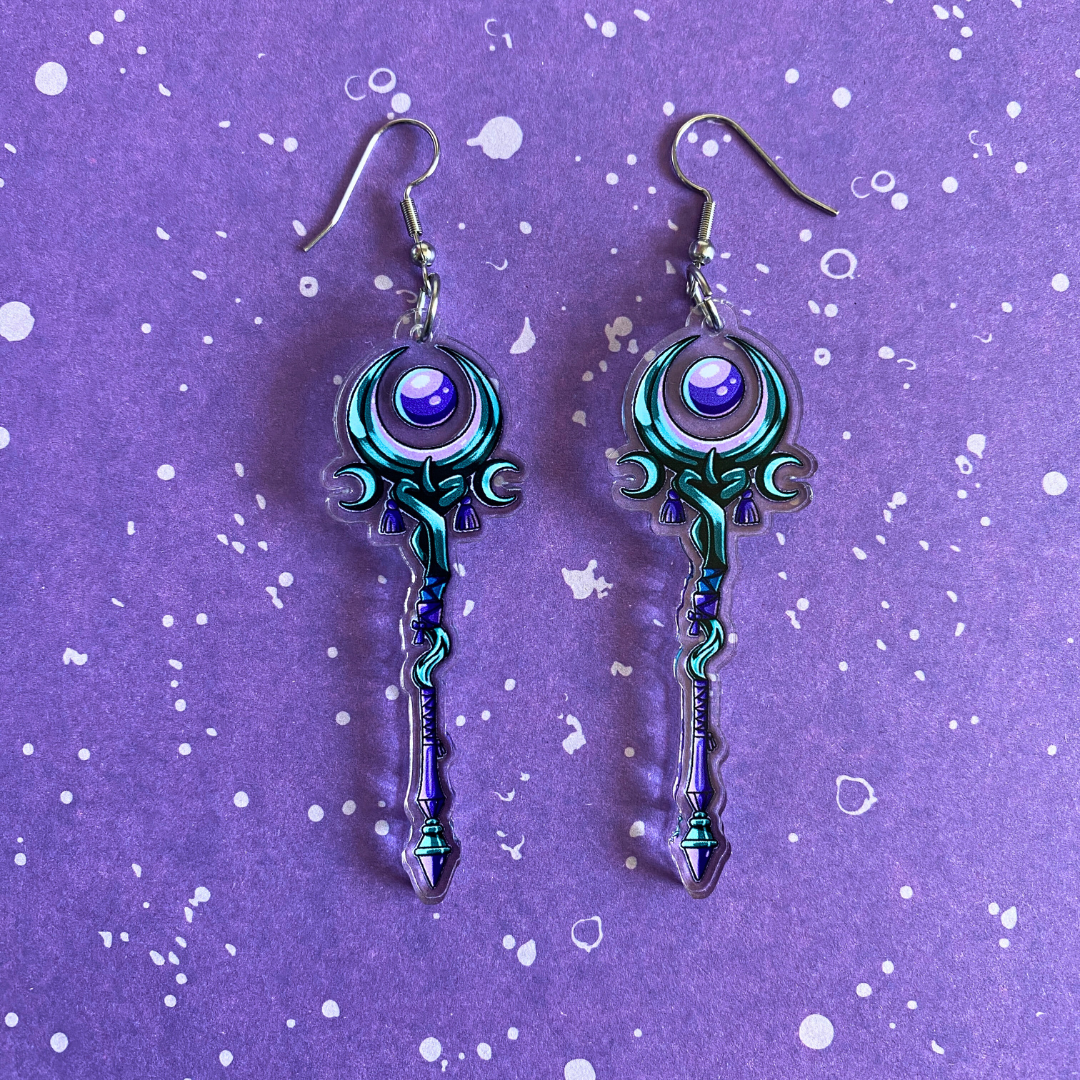 Descura - Acrylic Hook Earrings Hades 2 inspired