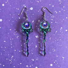 Load image into Gallery viewer, Descura - Acrylic Hook Earrings Hades 2 inspired
