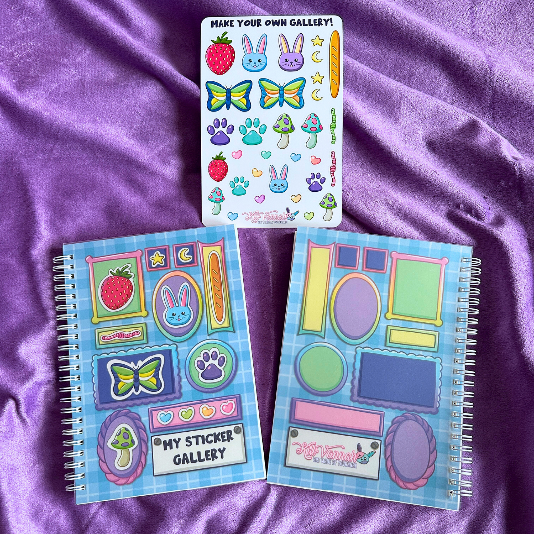 My Sticker Gallery - Sticker Album with Sticker Sheet - DIY The Backside Gallery!