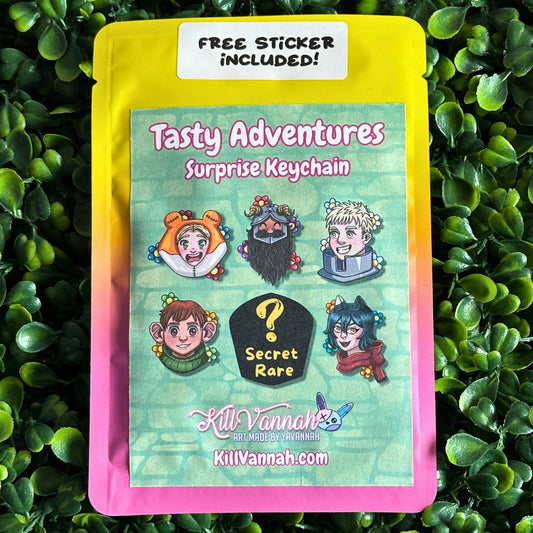 SURPRISE BAG - Tasty Adventures - Keychain with sticker included - Dungeon Meshi inspired