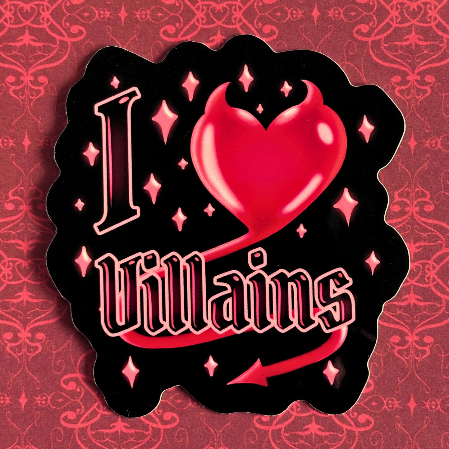 Villain Lover - Vinyl Stickers - I love villains / I love villainous women/men