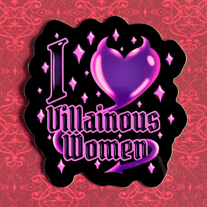 Villain Lover - Vinyl Stickers - I love villains / I love villainous women/men