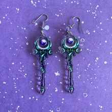 Load image into Gallery viewer, Descura - Acrylic Hook Earrings Hades 2 inspired
