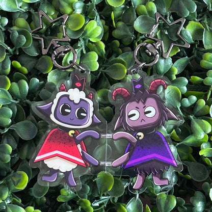 Cult Cuties - Magnetic Acrylic Keychain set - Cult of the Lamb inspired