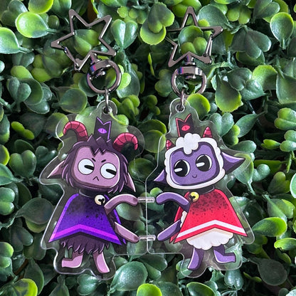 Cult Cuties - Magnetic Acrylic Keychain set - Cult of the Lamb inspired