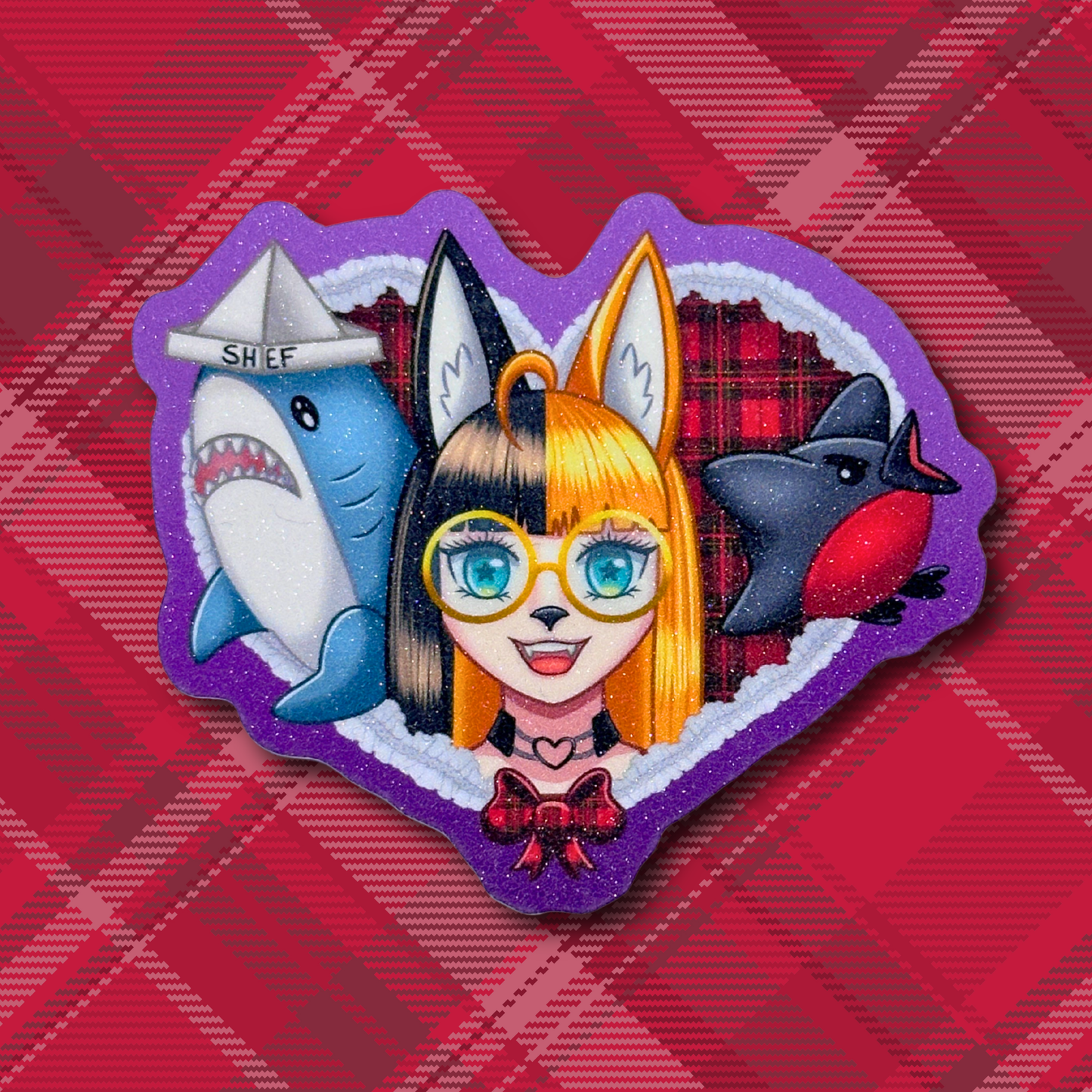 CakeJumper and Friends  - Glitter Laminate Sticker - Fanmade Merch