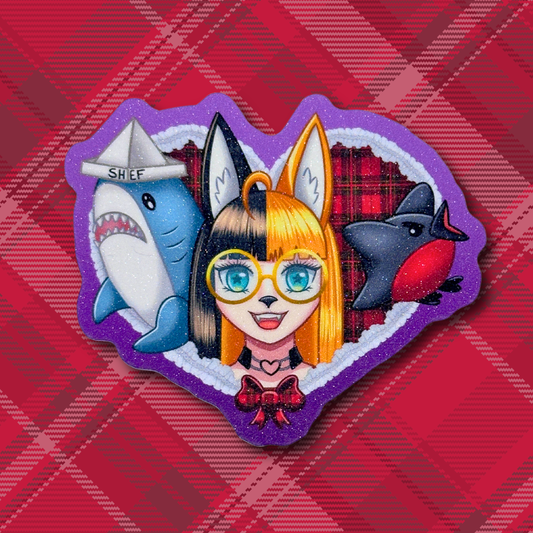 CakeJumper and Friends  - Glitter Laminate Sticker - Fanmade Merch