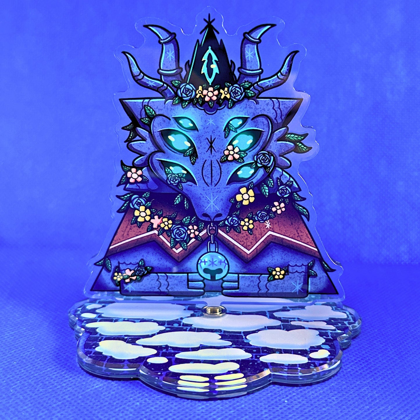 Goddess of Winter - Rotating Acrylic Standee - Cult of the Lamb Woolhaven inspired