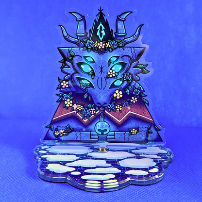 Goddess of Winter - Rotating Acrylic Standee - Cult of the Lamb Woolhaven inspired