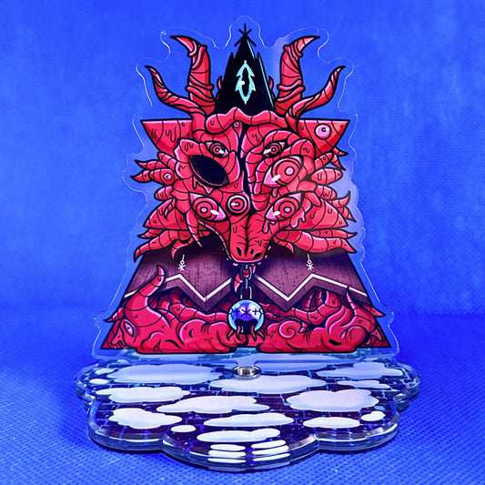 Goddess of Winter - Rotating Acrylic Standee - Cult of the Lamb Woolhaven inspired