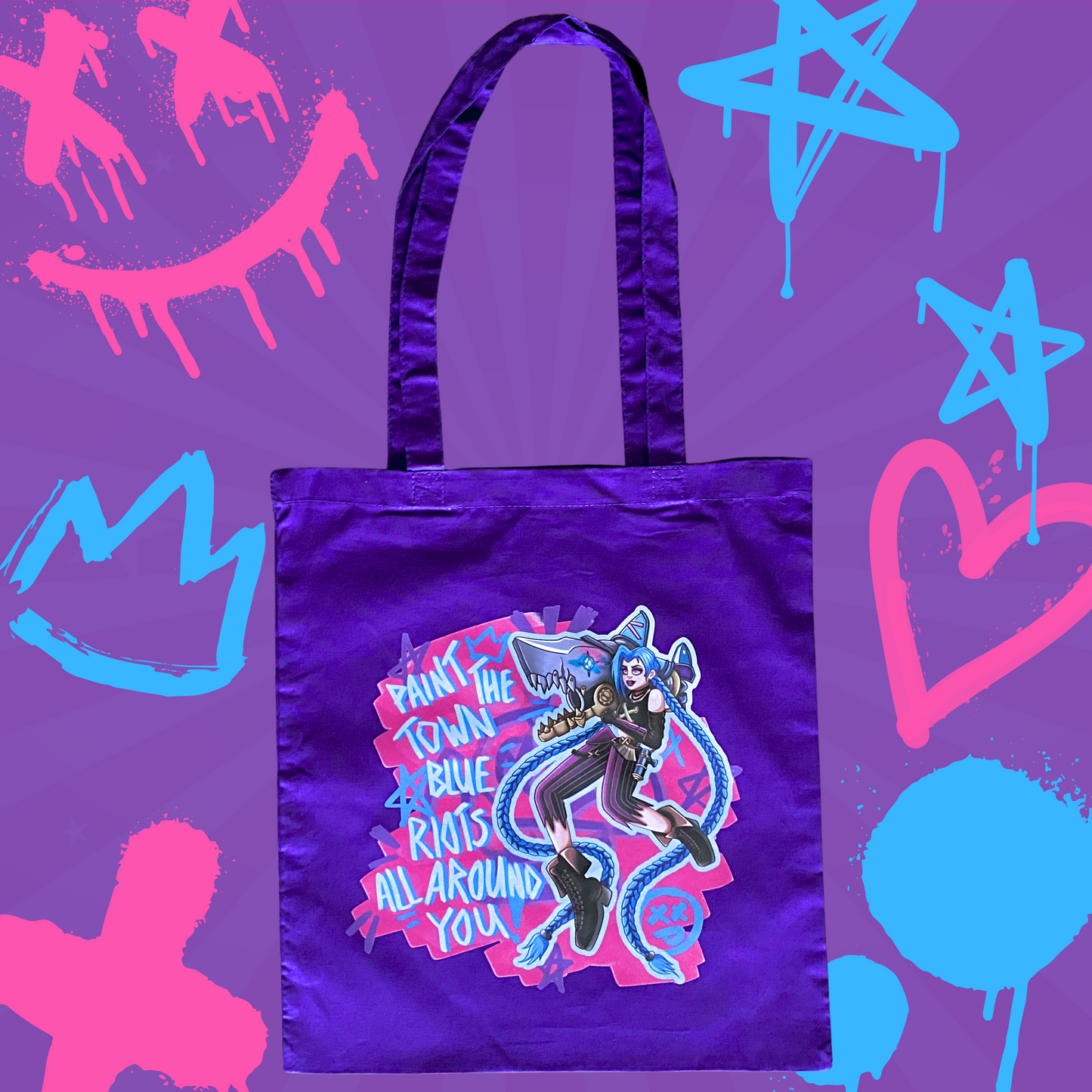 Paint The Town Blue - Arcane inspired Tote Bag