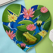 Load image into Gallery viewer, Frog Pond - Heart-Shaped Mousepad
