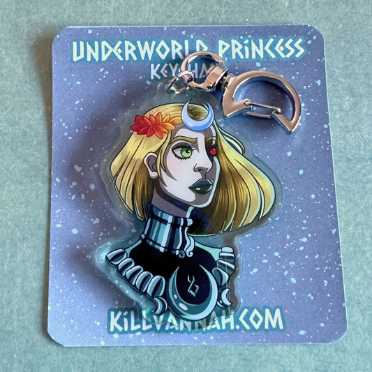 Underworld Princess - Light-Green Double-Sided Acrylic Keychain - Hades 2 Inspired