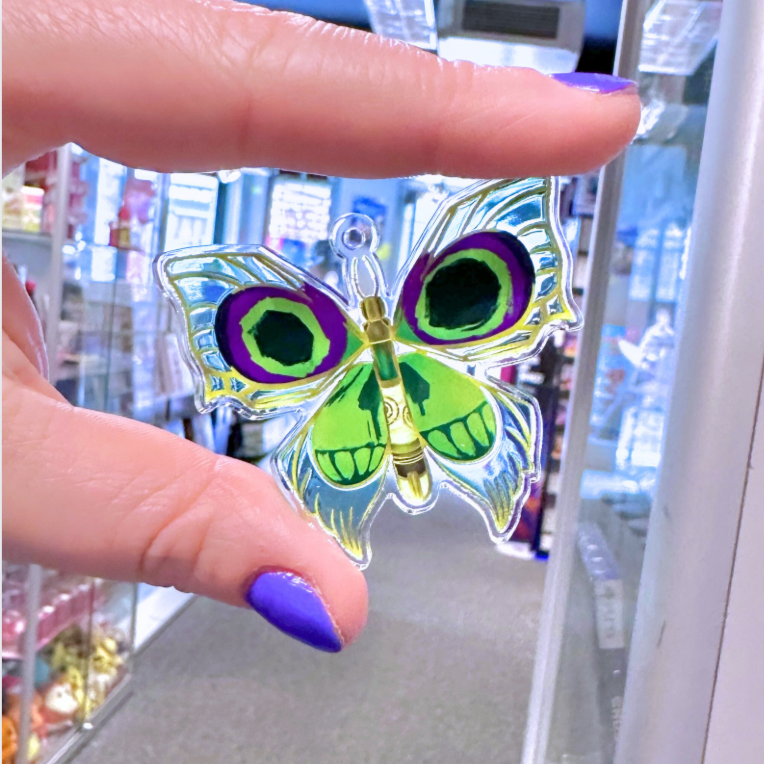 Firelight Butterfly - Arcane inspired Acrylic Hook Earrings