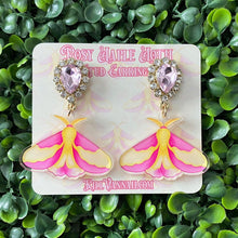 Load image into Gallery viewer, Rosy Maple Moth - Stud Earrings
